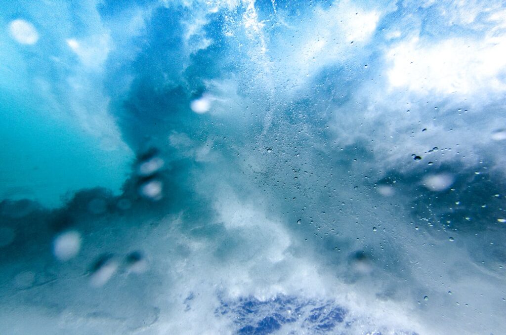 White and Blue Bubbles